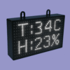 Wall-mounted digital temperature and humidity monitor with red LED display by Adisans