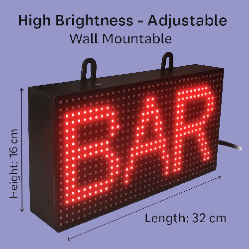 LED signboard for wine shop used for business visibility and branding