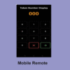 Wireless token number remote controller featuring a full numeric keypad for sending token numbers efficiently.