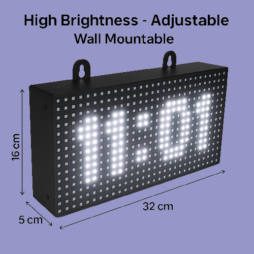 Digital LED Wall Clock with Bright Time Display – Adisans