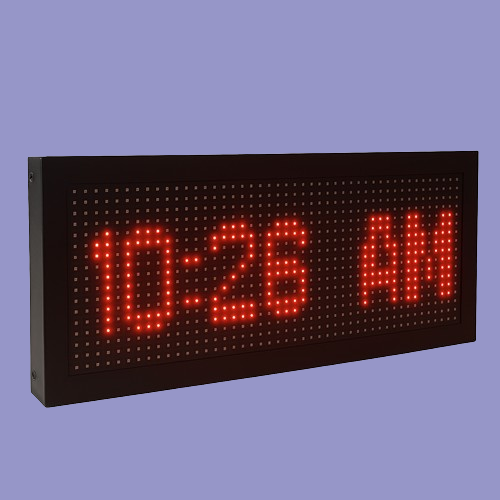 Adisans Industrial Digital Wall Clock with Red P10 LED Display showing time and date