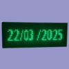 Industrial LED Digital Wall Clock with P10 Green LED display, high brightness, large time and date format, perfect for industrial and commercial spaces.
