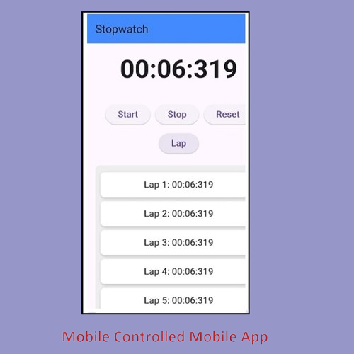 Digital LED stopwatch with Wi-Fi control featuring 00:06 time and 319 count in bold red digits on a black metal-body display.