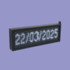 Adisans Industrial LED Digital Wall Clock with White P10 Display showing time and date for industrial and commercial use