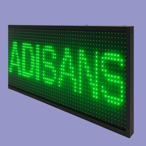 Customizable LED signage board for indoor and outdoor use, controllable via mobile phone