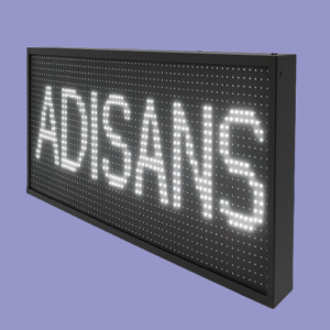 Customizable LED signage board for indoor and outdoor use, controllable via mobile phone