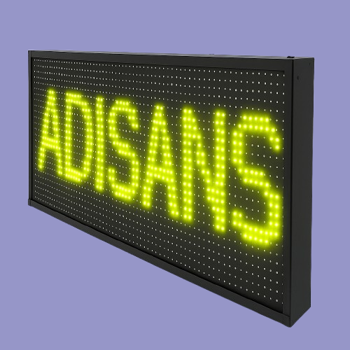 Customizable LED signage board for indoor and outdoor use, controllable via mobile phone
