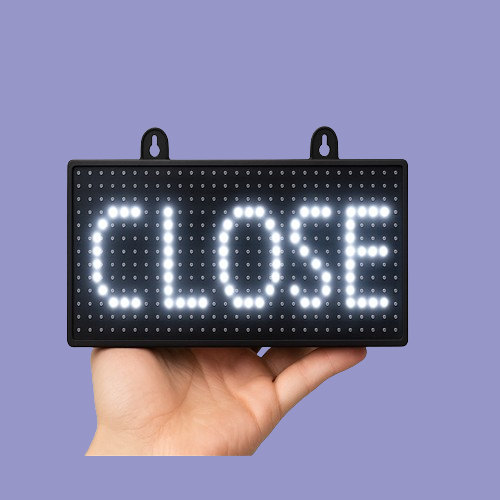 Open Close LED Display Board with Toggle Switch – Wall Mounted for Shops and Cafes