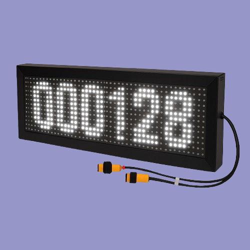 Bi-directional visitor counter with 6-digit LED display and dual IR sensors