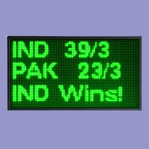 Adisans Cricket Scoreboard 3x1.5 ft LED with App
