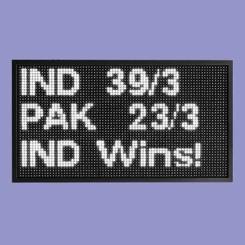 Adisans Cricket Scoreboard 3x1.5 ft LED with App