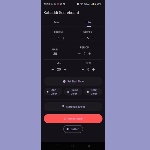 Adisans Kabaddi Scoreboard LED Display with App Control