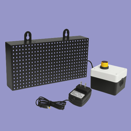 Adisans visitor counter with bright P10 LED display showing 5-digit count and single IR sensor.
