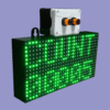 P10 LED visitor counter showing “COUNT 00006” alongside dual-entry sensors in a compact enclosure.