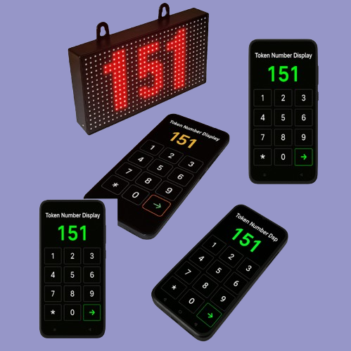 Adisans LED Token Display Board with Multi-Mobile Control – Wireless Queue System for Multiple Users