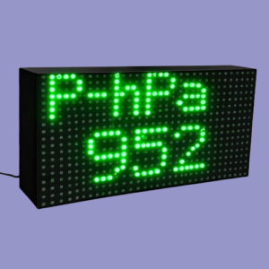 Adisans Digital Air Pressure Meter with P10 LED display showing barometric pressure in hPa