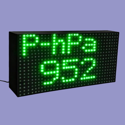 Adisans Digital Air Pressure Meter with P10 LED display showing barometric pressure in hPa