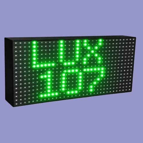 Adisans Digital Lux Meter with P10 LED display showing light intensity in Lux (lx)