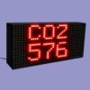 Digital CO₂ air quality monitoring display showing carbon dioxide level in PPM