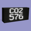 Digital CO₂ air quality monitoring display showing carbon dioxide level in PPM