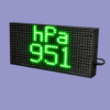 Digital air pressure monitoring display showing atmospheric pressure in hPa