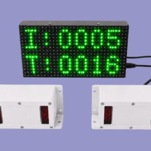 Adisans Bidirectional Counter System with 15 Feet Sensor Range, in Count and Total Count Display, for People, Vehicle, Object, Gate, Warehouse, Parking and Industrial Use